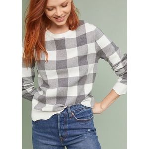 Anthropologie Checked Pullover